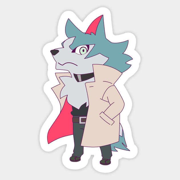 BNA wolf Shirou Sticker by JamesCMarshall